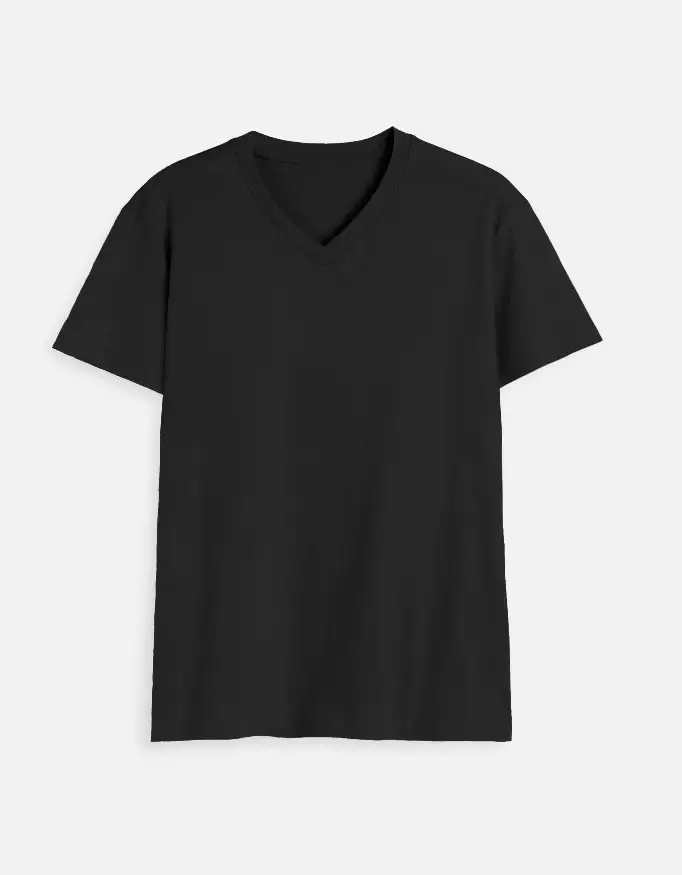 Unisex V Neck T-Shirt - Premium Cotton Half Sleeve