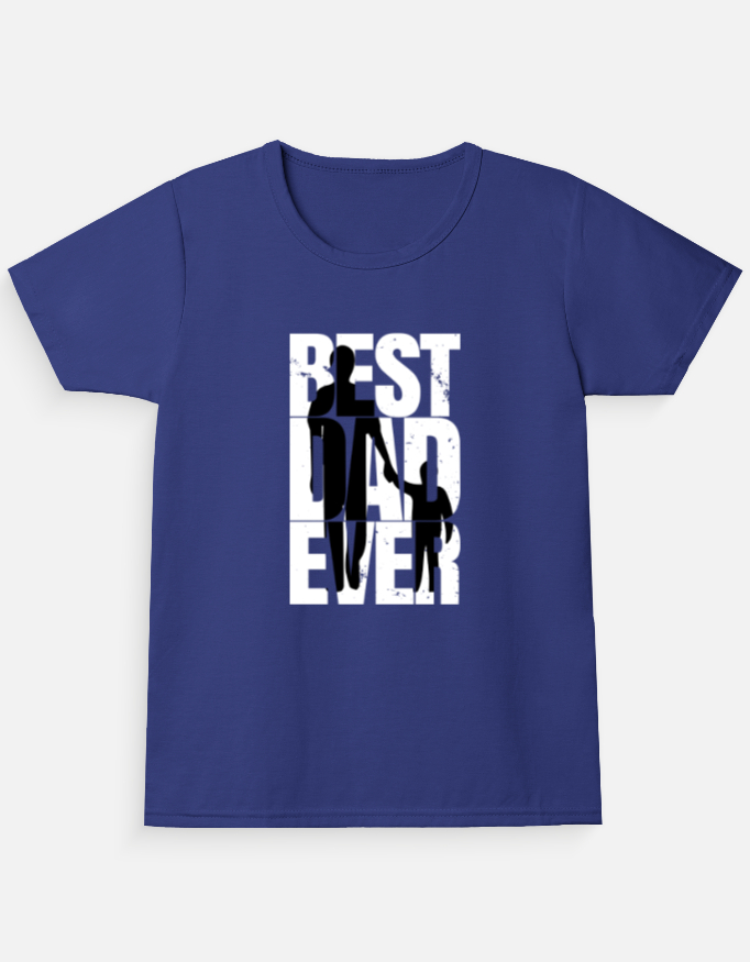 Best Dad Ever Girls’ Printed T-Shirt – 180 GSM 100% Cotton