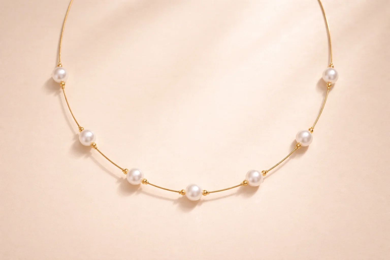 trending pearl invisible chain