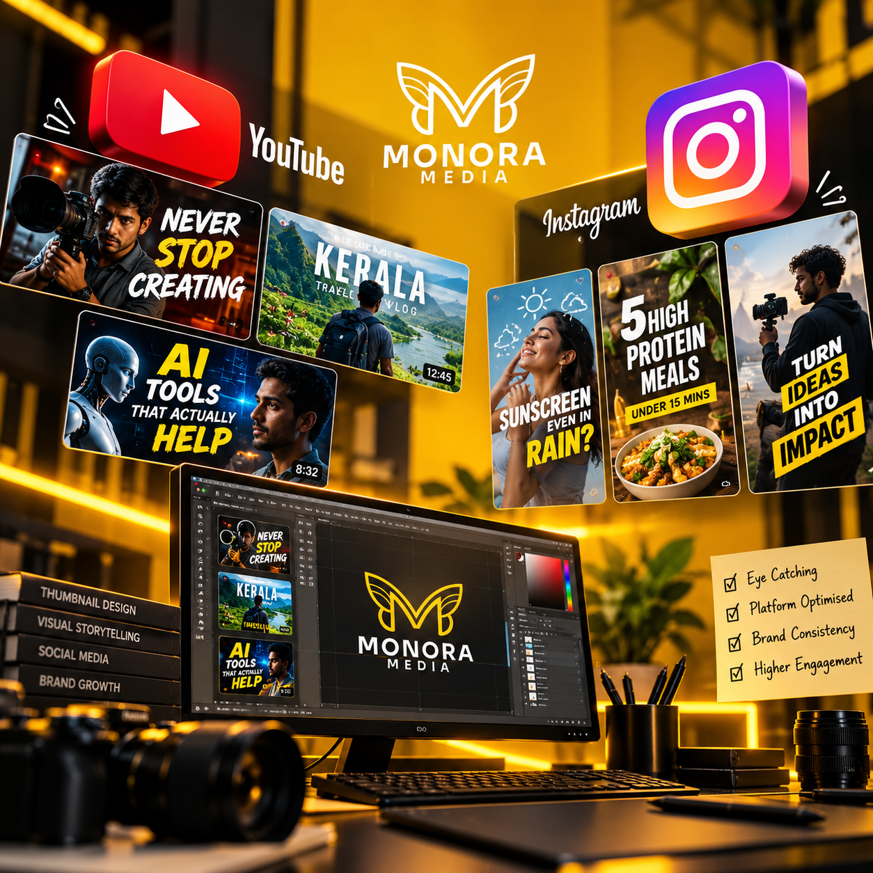 Social Media Thumbnail Designing – Instagram & YouTube